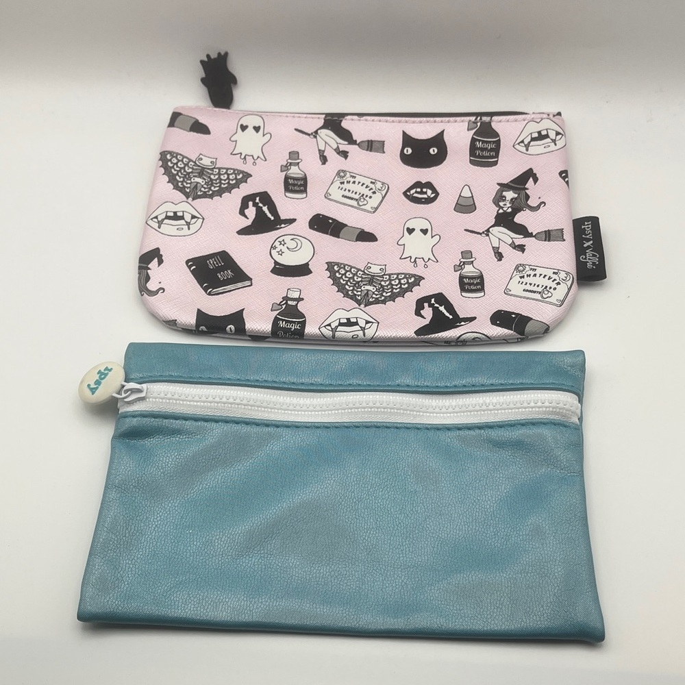 2 Ipsy Zip Cosmetic Pouches